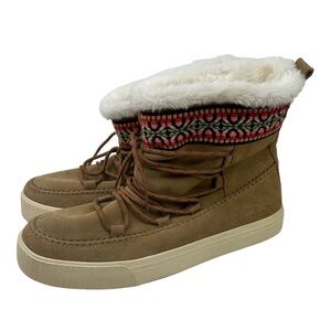 Toms Alpine Brown Suede Boots 8.5